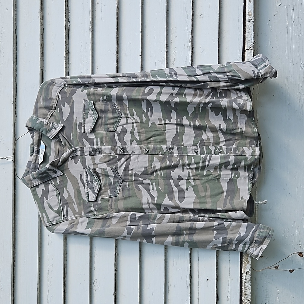 Highway Jeans  Camo Button Up Long Sleeve